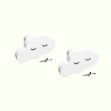 Cloud Wooden Cabinet Knobs - Set of 2 - White