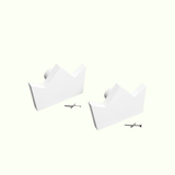 Crown Wooden Cabinet Knobs - Set of 2 - White