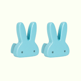 Bunny Wooden Cabinet Knobs - Set of 2 - Blue