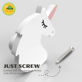 Unicorn Wooden Cabinet Knobs - Set of 2 - White