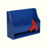 Space Storage Wall Mounted Shelf - Aeroplane - Blue and Red