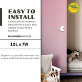 Unicorn Wooden Cabinet Knobs - Set of 2 - White