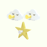 Wall Hook Cloud (Set of 3)