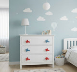 Aeroplane Wooden Wood Knobs (Set of 2)