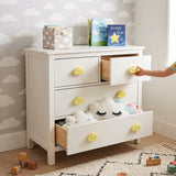Cloud Wooden Cabinet Knobs - Set of 2 - White