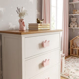 Crown Wooden Cabinet Knobs - Set of 2 - White