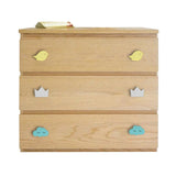 Crown Wooden Cabinet Knobs - Set of 2 - White
