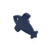 Aeroplane MDF Wood Knobs - Set of 2 - Dark Blue