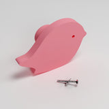 Bird Wooden Cabinet Knobs - Set of 2 - Pink