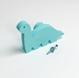 Dinosaur Wooden Cabinet Knobs - Set of 2 - Blue