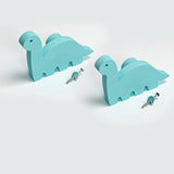 Dinosaur Wooden Cabinet Knobs - Set of 2 - Blue