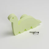 Dinosaur Wooden Cabinet Knobs - Set of 2 - Green