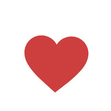 Heart Wooden Cabinet Knobs - Set of 2 - Red