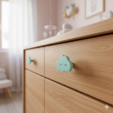 Cloud Wooden Cabinet Knobs - Set of 2 - Blue