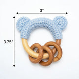 Handcrafted Cotton Teether with Natural Neem Wood Ring