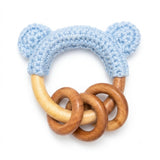 Handcrafted Cotton Teether with Natural Neem Wood Ring