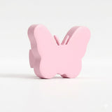 Butterfly Wooden Cabinet Knobs - Set of 2 - Light Pink