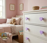 Heart Wooden Cabinet Knobs (Set of 2)