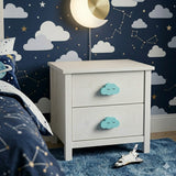 Cloud Wooden Cabinet Knobs - Set of 2 - White