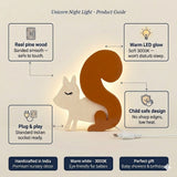 GLO Nightlight - Squirrel LED Nightlight - Brown