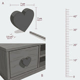 Heart Wooden Cabinet Knobs - Set of 2 - Lavendar