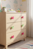 Butterfly Wooden Cabinet Knobs - Set of 2 - Light Green