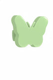 Butterfly Wooden Cabinet Knobs - Set of 2 - Light Green