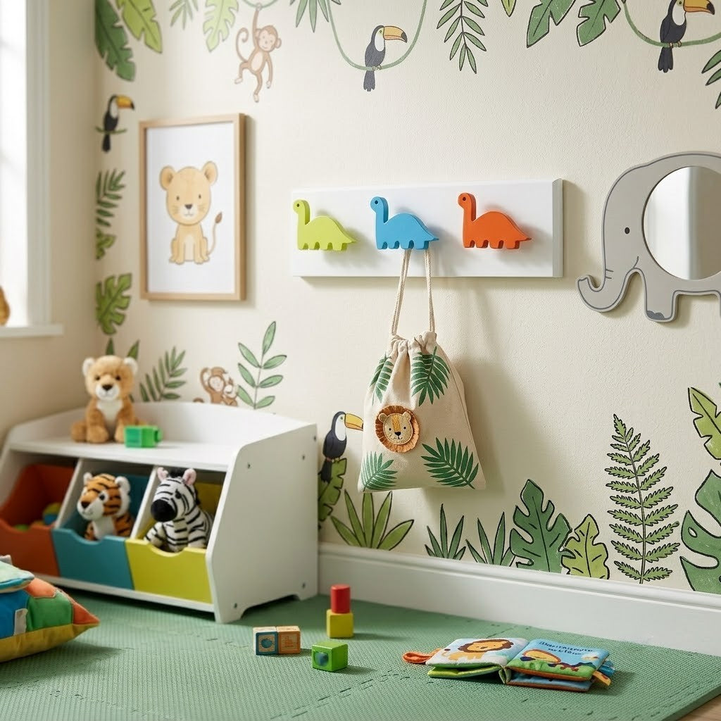 Wall Hook Rail Dinosaur