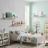 Wooden Wall Mounted Shelf - Bunnies Pink