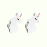 Unicorn Wooden Cabinet Knobs - Set of 2 - White