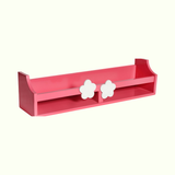 Flowers Wooden Wall Mounted Shelf