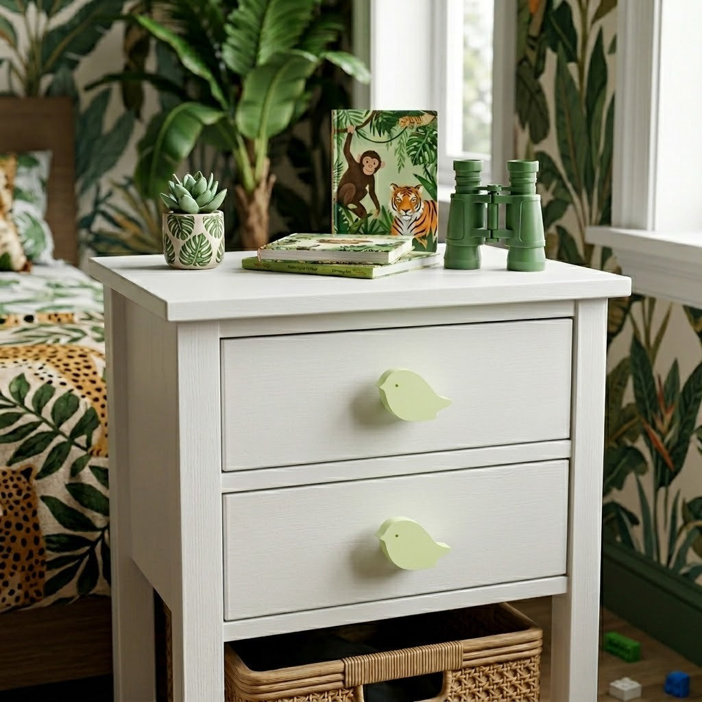 Bird Wooden Cabinet Knobs (Set of 2)