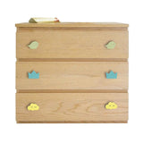 Bird Wooden Cabinet Knobs - Set of 2 - Green