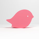 Bird Wooden Cabinet Knobs - Set of 2 - Pink