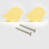Bird Wooden Cabinet Knobs - Set of 2 - Yellow
