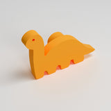 Dinosaur Wooden Cabinet Knobs - Set of 2 - Orange