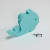 Dolphin Wooden Cabinet Knobs - Set of 2 - Blue