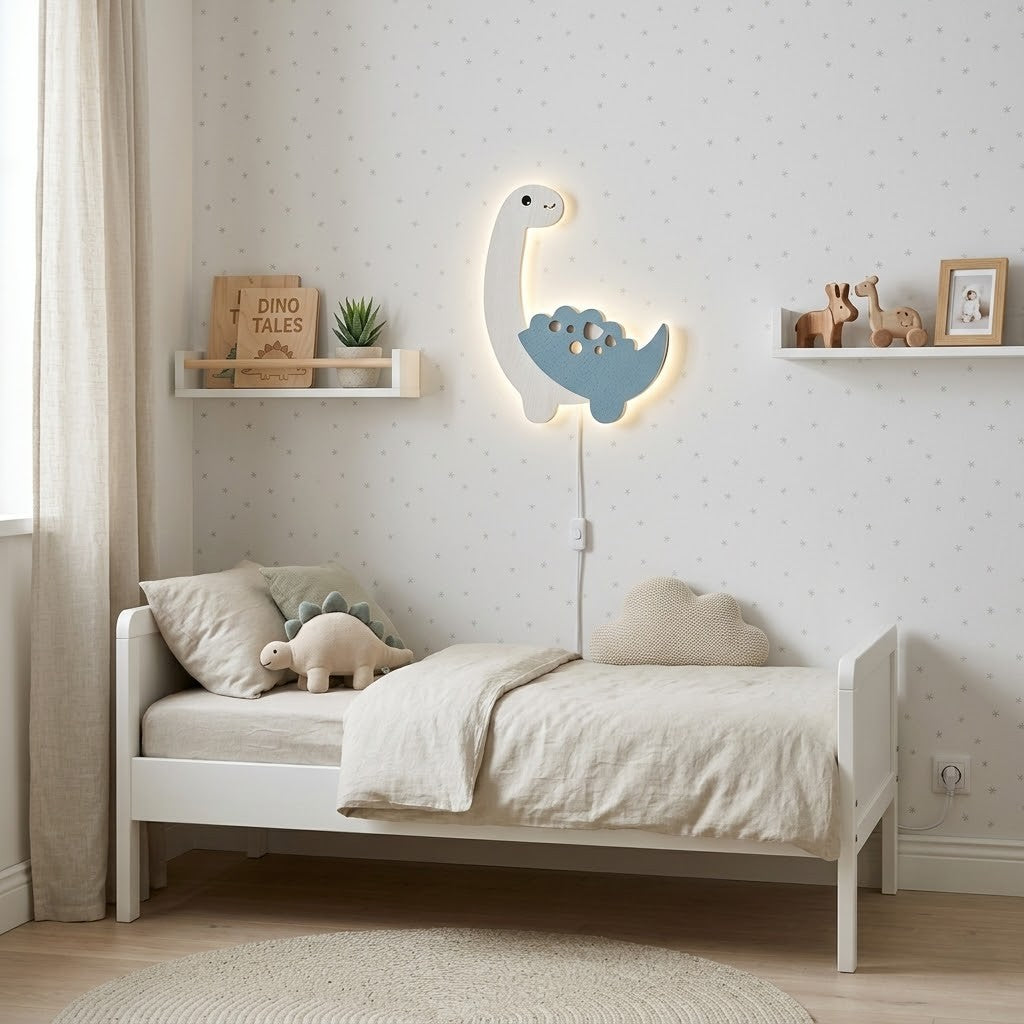 GLO Nightlight - Adorable Dinosaur LED Nightlight - Blue