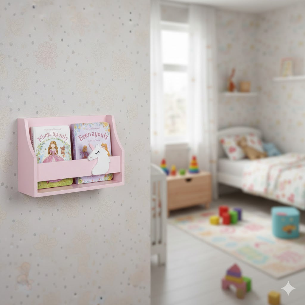 Wall Mounted Shelf - Unicorn Pink
