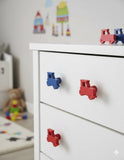 Truck Wooden Cabinet Knobs - Set of 2 -Red