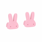 Bunny Wooden Cabinet Knobs - Set of 2 - Pink