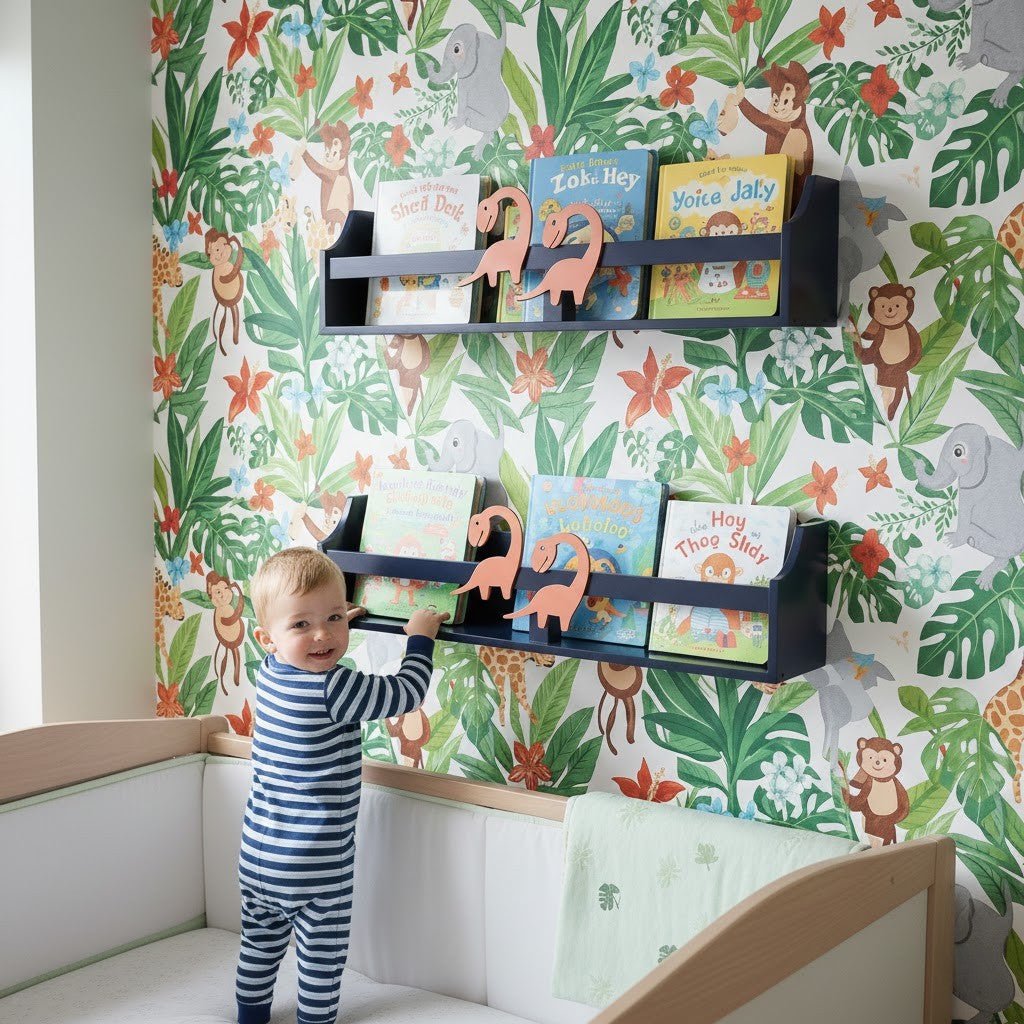 Dinosaur Wooden Wall Mounted Shelf