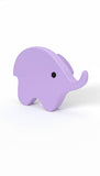 Elephant Wooden Cabinet Knobs - Set of 2 - Purple