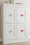 Butterfly Wooden Cabinet Knobs - Set of 2 - Light Green