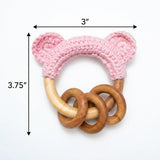 Handcrafted Cotton Teether with Natural Neem Wood Ring