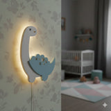 GLO Nightlight - Adorable Dinosaur LED Nightlight - Blue